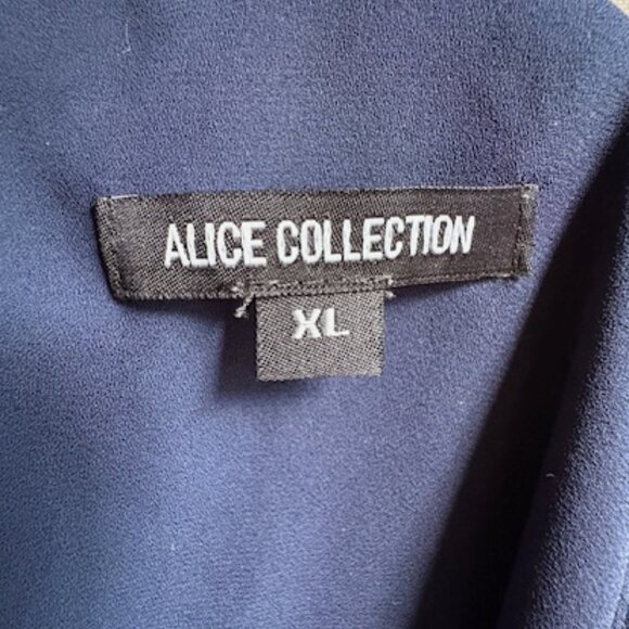 Navy Blue lighweight button sleeve blouse XL - Picture 11 of 11